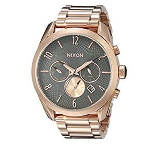 Nixon Women's A3662046 Bullet Chrono Analog Display Analog Quartz Rose Gold
